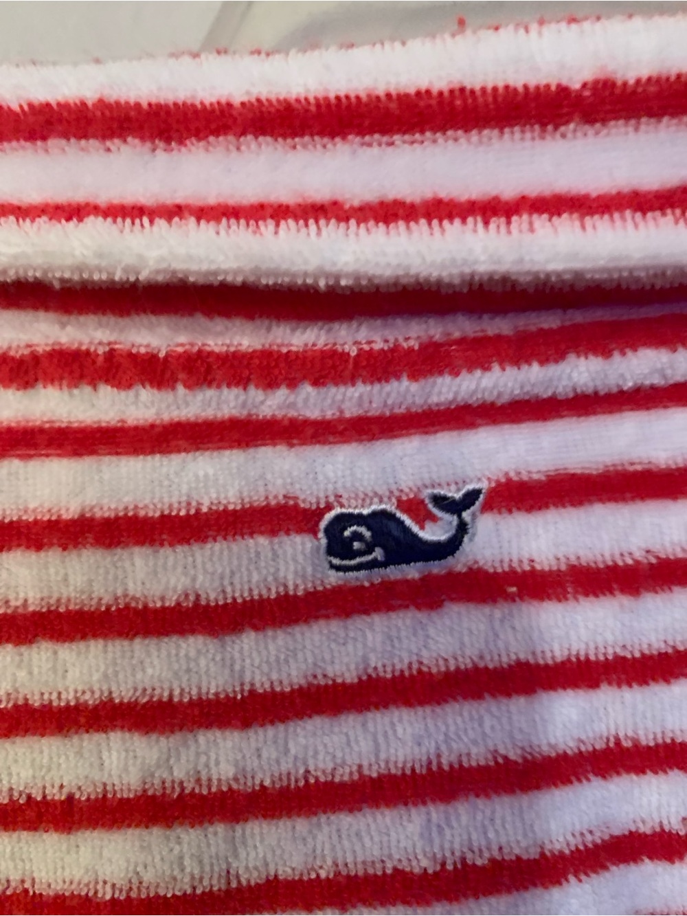 Vineyard Vines Red and White Striped Woman Terry Pullover Pouch Pocket size S - Picture 6 of 6